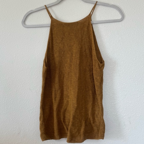 Banana Republic Linen Blend Sweater Knit Tank Top LOT OF 2 Tan Black XS - Picture 4 of 11